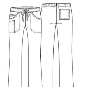 Code Happy Women's Drawstring Flare Leg Scrub Pant